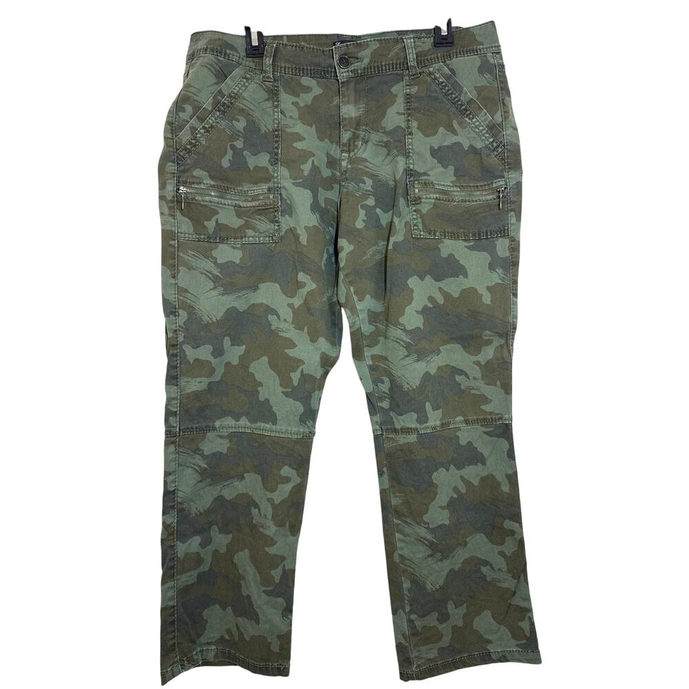 Supplies Size 14 Army Green Camouflage Military, Utility, Straight Leg Pants